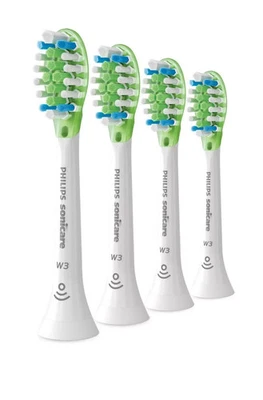 4 cabezales de cepillo Philips Sonicare W3 Premium blancos genuinos Philips NUEVO sin caja Foto 1 de 2