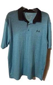 Under Armour The Playoff Polo Golf Short Sleeve Shirt Blue Casual Mens XL. MNS4 - Picture 1 of 5