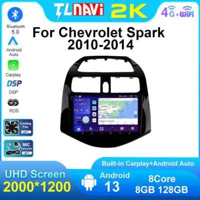 For Chevrolet Spark Beat 2010-2014 Android Car Radio CarPlay Stereo Player GPS - Image 1 of 4