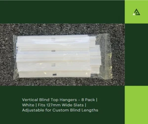 8 x 127mm Vertical Blind Top Hangers -- Height Adjustable - Picture 1 of 5