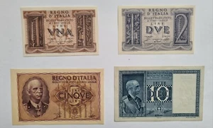 Biglietti di Stato Serie Completa IMPERO tagli da 1 -2- 5 e 10 Lire - Foto 1 di 2