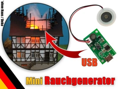 Rauchgenerator Mini Verdampfer brennendes Haus Rauch Simulation Schornstein NEU - Bild 1 von 4