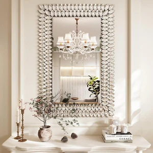 Jeweled Luxury Bathroom Mirror for Wall, 24"X36" Rectangle Wall Mirror Decorativ - Picture 1 of 9