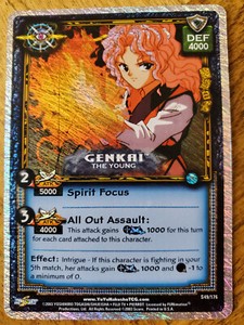 Yu Yu Hakusho TCG CCG Genkai the Young S49/176 Ghost Files Unlimited Foil Card
