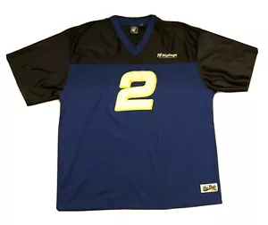 Camiseta deportiva informal atlética negra vintage azul negra estilo fútbol XL - Imagen 1 de 8