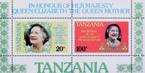 Life and Times of Queen Elizabeth the Queen Mother 1985 Tansania postfrisch Bogen 15007 - Bild 1 von 1