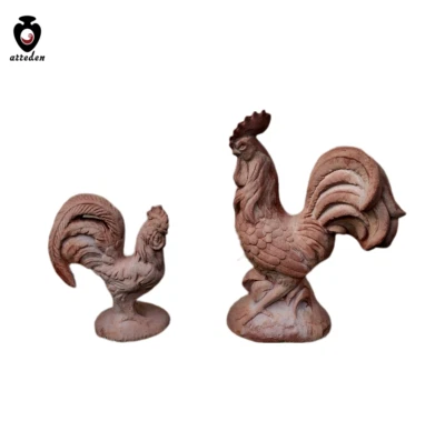 ARREDEN Gallo in terracotta da esterno statua statuina arredo giardino animali fattoria