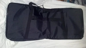 KEYBOARD CASE FULL SIZE PADDED BLACK NYLON SIDE & BACKPACK STRAPS EXT POCKET NEW - Picture 1 of 5