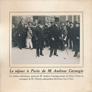 PHOTO PRESSE c. 1910 - Andrew Carnegie Industriel Philanthrope Écossais - 81 - Picture 1 of 1