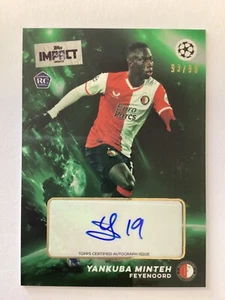 TOPPS UCC IMPACT 2024 AUTO YANKUBA MINTEH FEYENOORD 93/99 - Imagen 1 de 2
