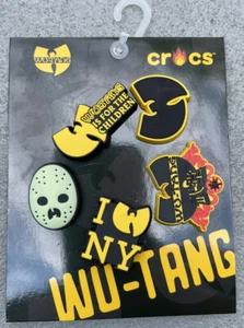 WU-TANG CLAN Croc Charms 5 pack yellow&black JIBBITZ CHARMS GLOW IN THE DARK NWT - Picture 1 of 1