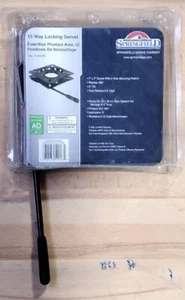 Springfield 1100018 Locking 12-Way Seat Swivel, 6.75" Square with 0° Tilt, Black - Picture 1 of 2