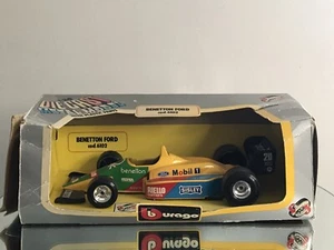 Burago 1:24 Grand Prix Formula One BENETTON FORD B 188 Racing Car Made In Italy - Picture 1 of 9