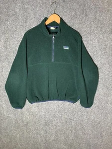 L.L. Bean Pullover Pulli Grün Damen Medium Fleece Langarm 1/4 Reißverschluss - Bild 1 von 18