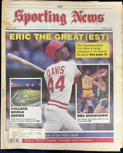 1987 The Sporting News: Eric Davis - Cincinnati Reds/Magic Johnson Lakers Celtic - Picture 1 of 1