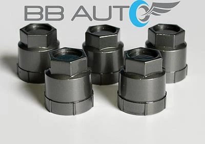 5 NEW DARK GREY LUG NUT COVERS CAPS CHEVROLET GMC BUICK OLDSMOBILE PONTIAC - Image 1 of 3