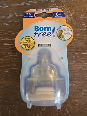 Pezón de silicona Born Free corte en Y flujo rápido 6+ meses Foto 1 de 2