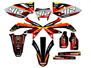 2008-2018 CRF 450 X SURGE Red Senge Graphics Kit Compatible with Honda - Foto 1 di 10