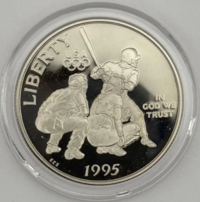 LOT G-0207: 1995-S U.S. Commem, Olympic Baseball, Half Dollar - Image 1 of 2