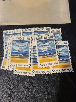 Scott# 1339 US Stamp 1968 6c Illinois Statehood Used - #3742 - Image 1 of 3
