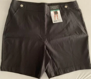 Womens Shorts Size 18 Rafaella Comfort Fit Black Tall Active Wear Dress Casual - Picture 1 of 7