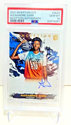 2021 Topps Inceptions Alexandre Sarr Overtime Elite Auto #162/200 PSA 10 - Image 1 of 2