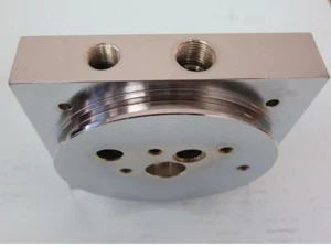 Bloque de ACERO hidráulico Lowrider, puerto de 1/2", retorno superior de 3/8", cromo, resistente - Imagen 1 de 8