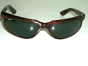VINTAGE B&L RAY BAN W1956 YNAO SHINY TORTOISE G15 CRYSTAL SPORT WRAP SUNGLASSES - Picture 1 of 8