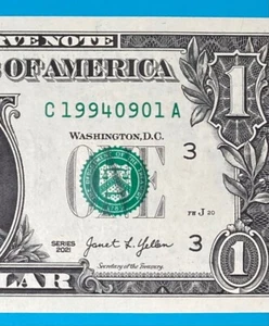 1994 September 1 : C 19940901 A BIRTHDAY Note $1 One Dollar Bill *AU* - Picture 1 of 3