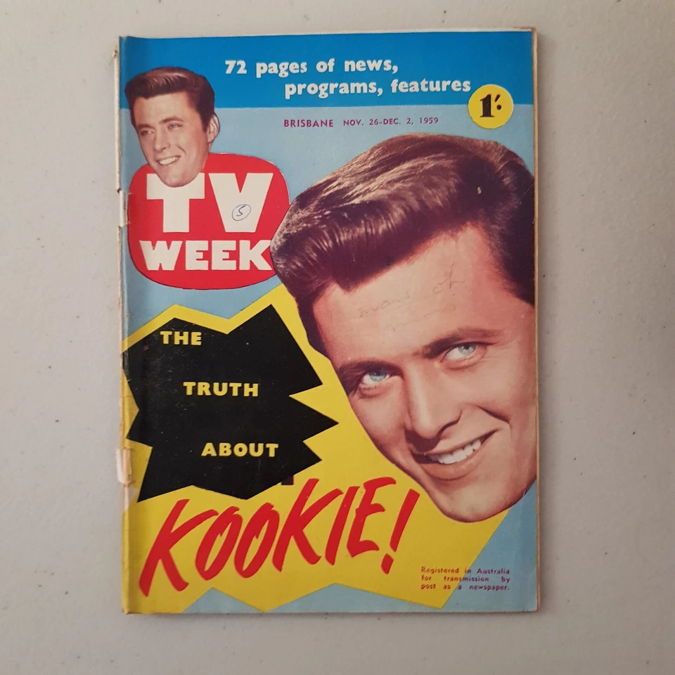 TV Week Brisbane Nov 26-Dec 2 1959 The Truth About Kookie! - Image 1 of 1