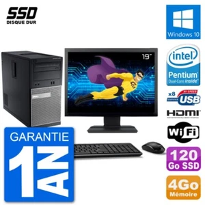 PC Dell 3010 MT Ecran 19" G2020 RAM 4Go SSD 120Go HDMI Windows 10 Wifi - Photo 1/3