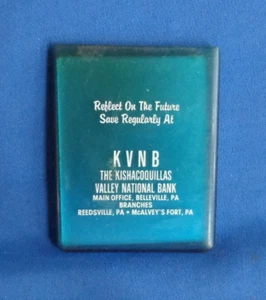 Vintage Pocket Advertising Mirror KVNB Kishacoquillas Valley Bank - Picture 1 of 3