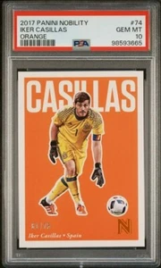 Panini Nobility 2017 naranja #74 Iker Casillas 61/75 PSA 10 gemas como nuevo Pop 1 - Imagen 1 de 2
