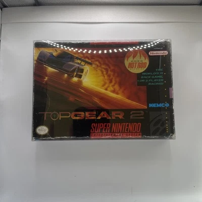 Top Gear 2 SNES Super Nintendo Complete In Box CIB With Manual No Poster - Image 1 of 4