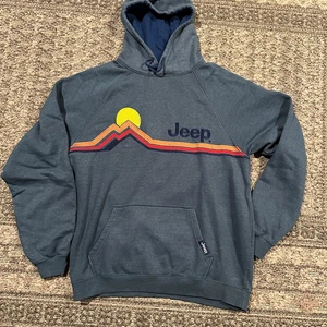 Buck Wear Jeep Mountain Stripe Raglan Felpa con Cappuccio Uomo Extra Large - Foto 1 di 5