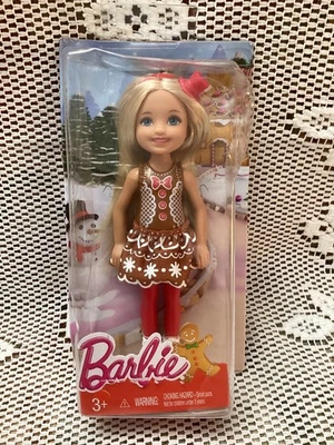 2016 Barbie Chelsea Holiday Vestido de Gengibre Novo Esmagado Caixa Selada DMN90 - Imagem 1 de 4