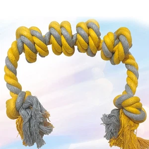 Juguete de cuerda para perro resistente a mordeduras limpieza dental interactiva juguetes para masticar para mediano grande - Imagen 1 de 5