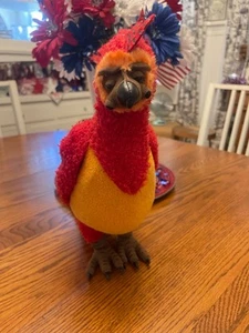 Harry Potter Fawkes Phoenix 14” Plush Red Bird Felt Tail Crest Noble Collection - Picture 1 of 8