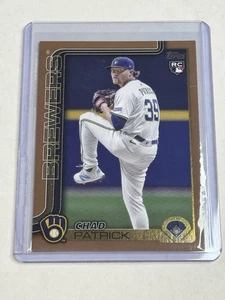 CHAD PATRICK RC 2025 Topps Update #US307 GOLD BORDER /2025 Milwaukee Brewers - Bild 1 von 2