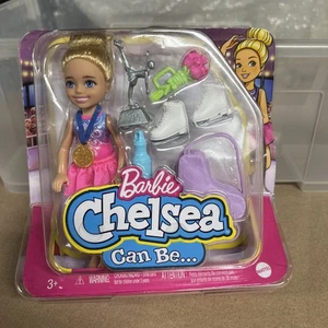 Barbie Chelsea kann sein... Eiskunstläufer Schlittschuhe Pokal Medaille NEU - Bild 1 von 4