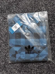 Mens Adidas Skateboarding ST shirt Check Flannel Lumberjack BLUE Gonz BNWT - Picture 1 of 3