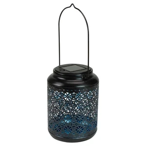 Northlight 7" Negro Integrado Floral LED Solar Exterior Linterna con Mango - Imagen 1 de 5