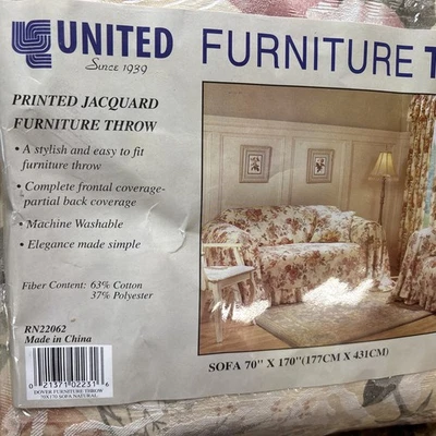 "Funda de colección para muebles United/Dover FLORAL JACQUARD AMARILLO/70""x170""" Foto 1 de 4