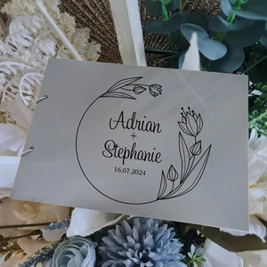 Personalised Wedding Guest Book – Custom Acrylic or Timber Design - Bild 1 von 4