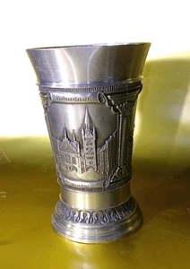 Vintage Munchen Munich 🇩🇪 Germany Zinn Pewter 4.75" Goblet w/City Landmarks - Picture 1 of 9