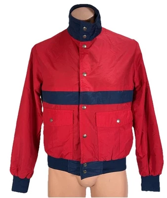Vintage Field And Stream Rain Jacket Wind Break Men’s Bomber S 1990’s Red Blue - Image 1 of 4