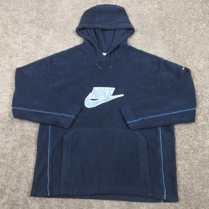 Vintage Nike Sweater Mens XL Navy Blue Pullover Hoodie Sweatshirt Silver Tag Y2K - Picture 1 of 8