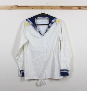 Uniforme militar soviético camisa marinero azul blanco ropa de trabajo vintage para hombre azul marino - Imagen 1 de 5