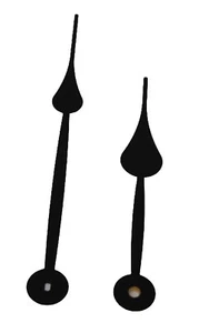 Hands for Hansen Clock Movements - 8" Spade for 1" shaft or longer - Picture 1 of 1