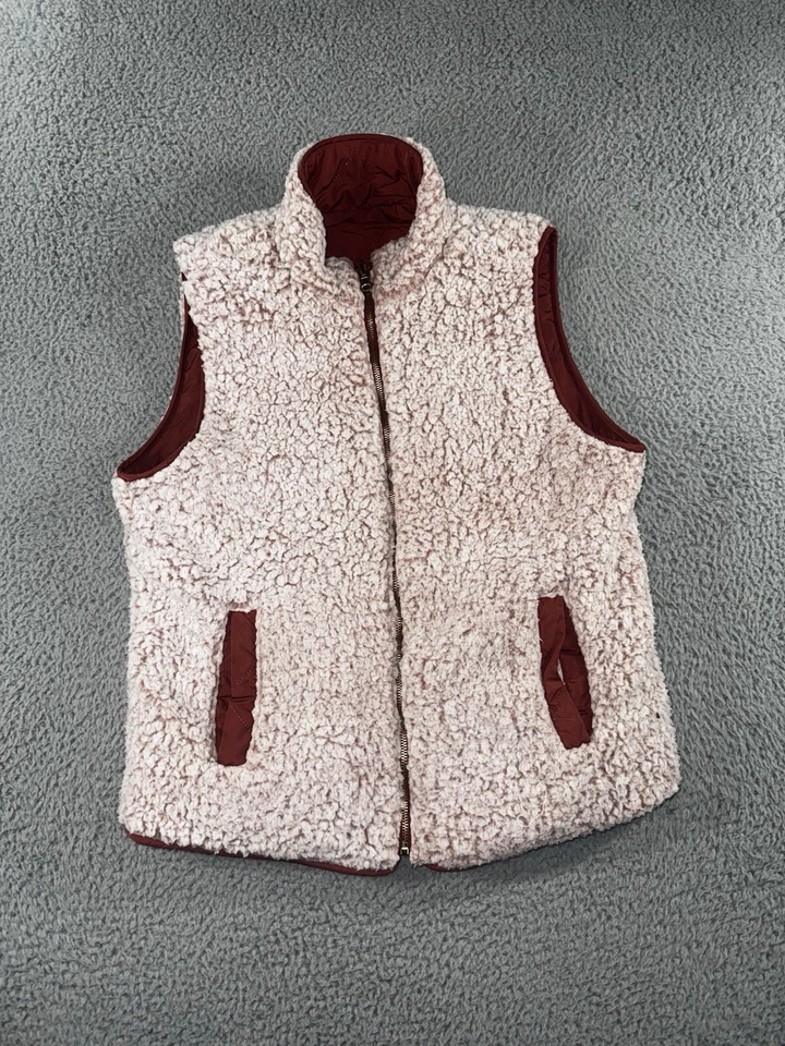 Chaleco Love Tree Mujer Reversible Acolchado Polar Sherpa Cremallera Completa Foto 1 de 4